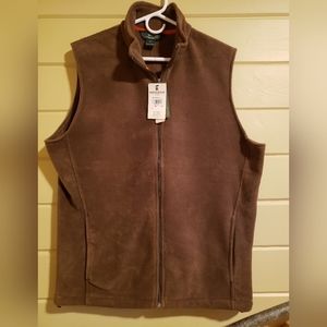 NWT Woolrich Men's Fleece Vest Brown